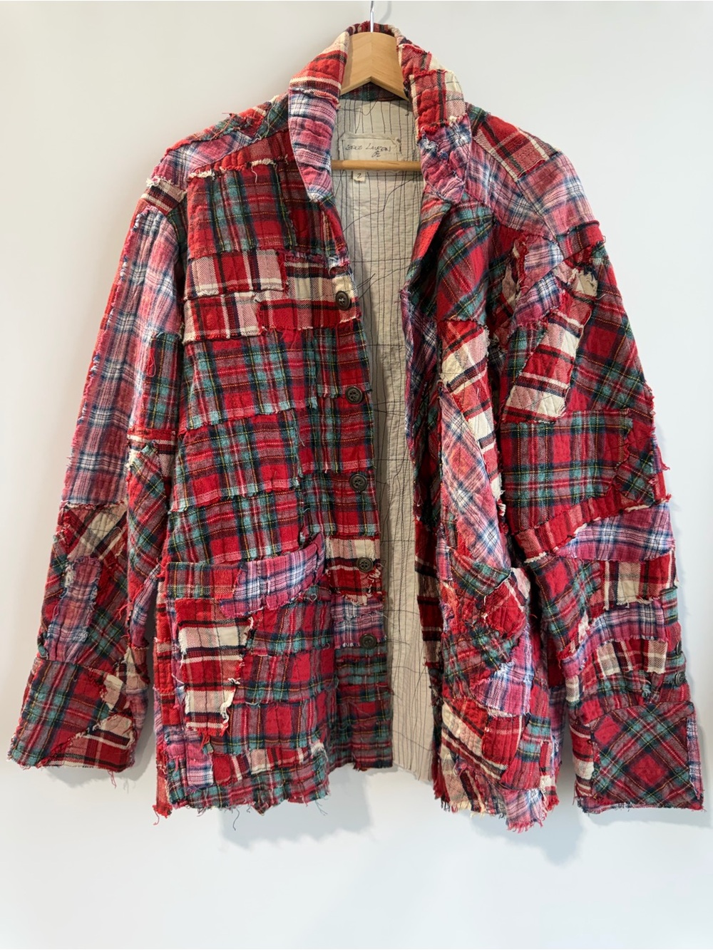 Greg Lauren Patchwork Plaid Flannel Jacket – Size 2 – Made in Los Angeles